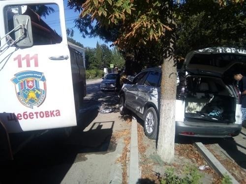 В Щебетовке автомобиль разбился о дерево (фото) (фоторепортаж) - «Феодосия»